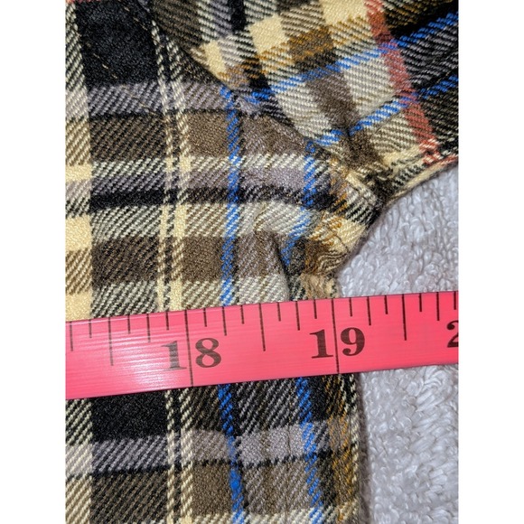 Everlane Plaid Flannel Button Down Shirt Women's Size S Brown Blue Beige NWT $98 - Picture 7 of 11